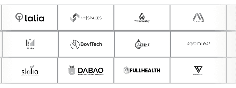 Logos of Tech Startups in The 100 Club