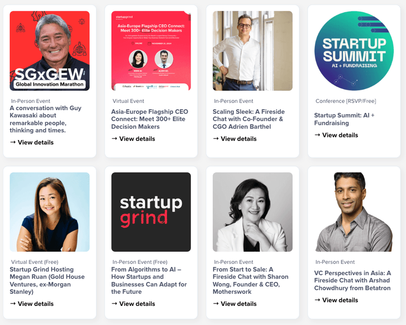 Startup Grind's Past Events and Speakers